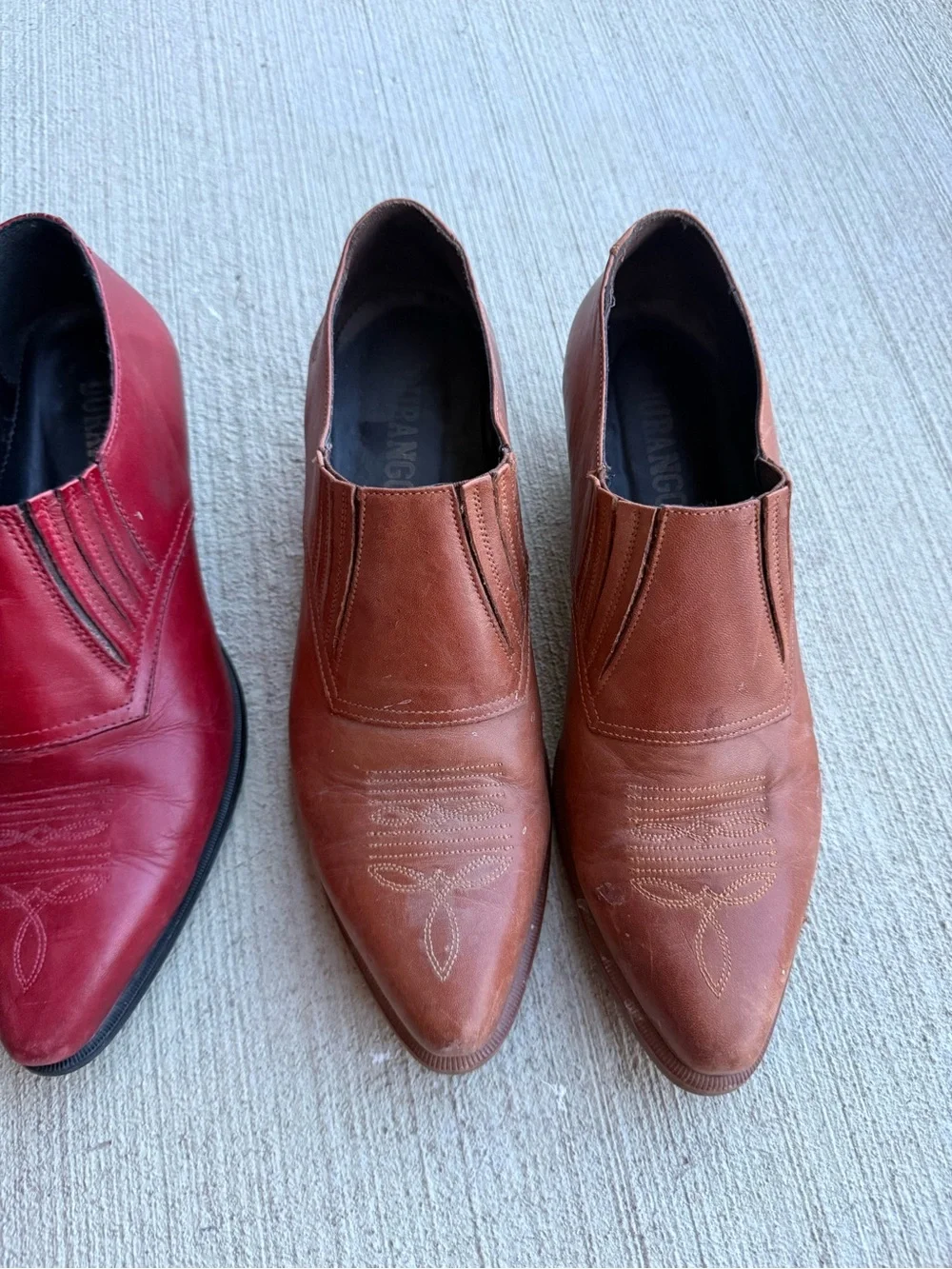 Durango Red/Brown (2 pairs) Real Leather Booties